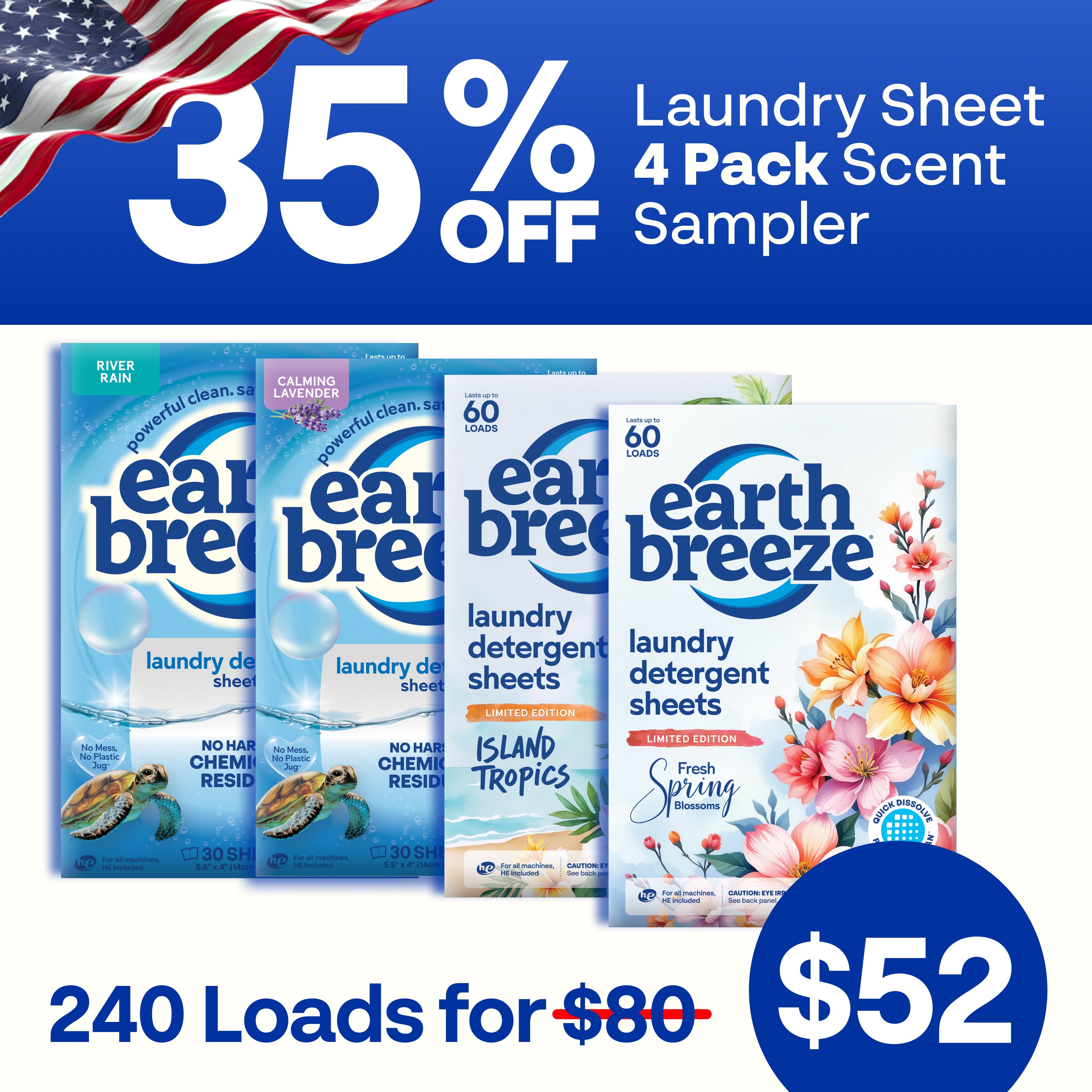 Laundry Sheet Scent Sampler - 4 Pack - Image 2
