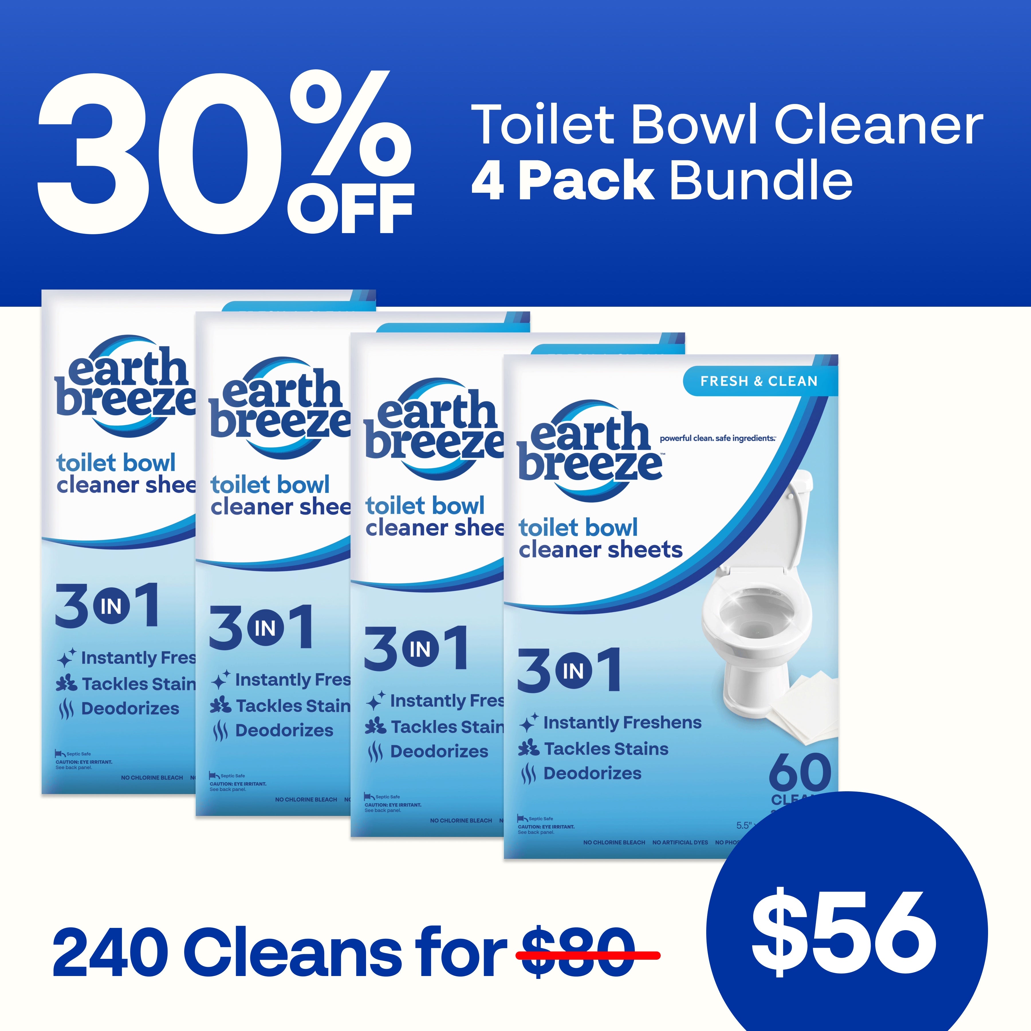 Toilet Bowl Cleaner Bundle - 4 Pack